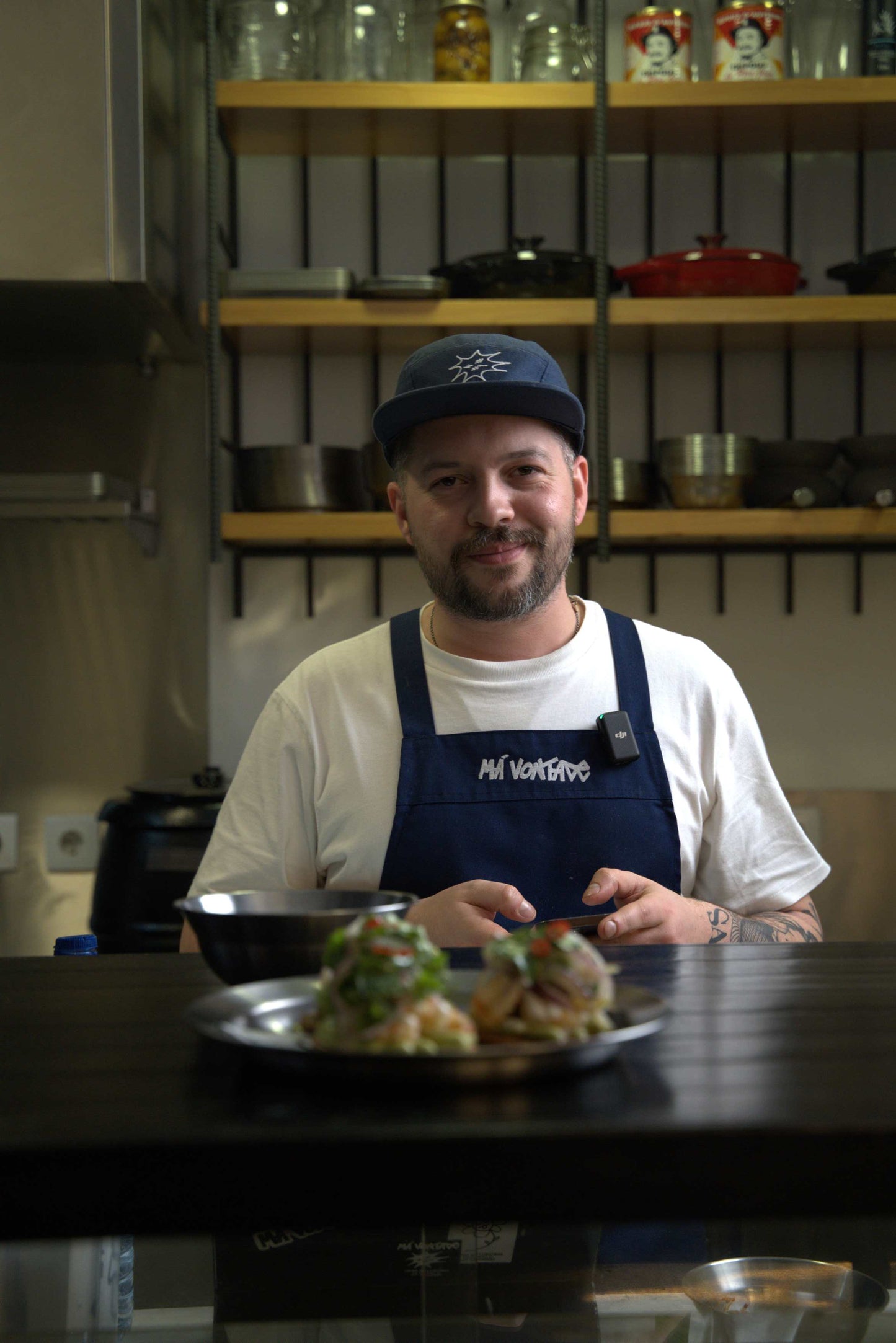 Má Vontade Navy Apron