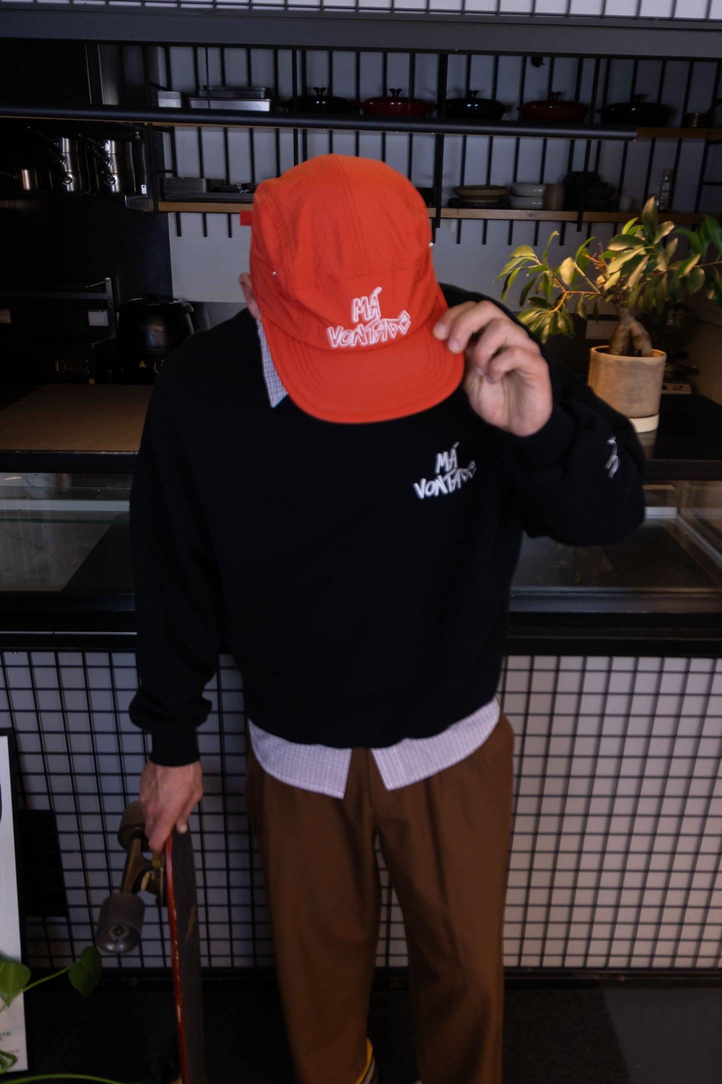 Má Vontade 5 Panel Cap Laranja