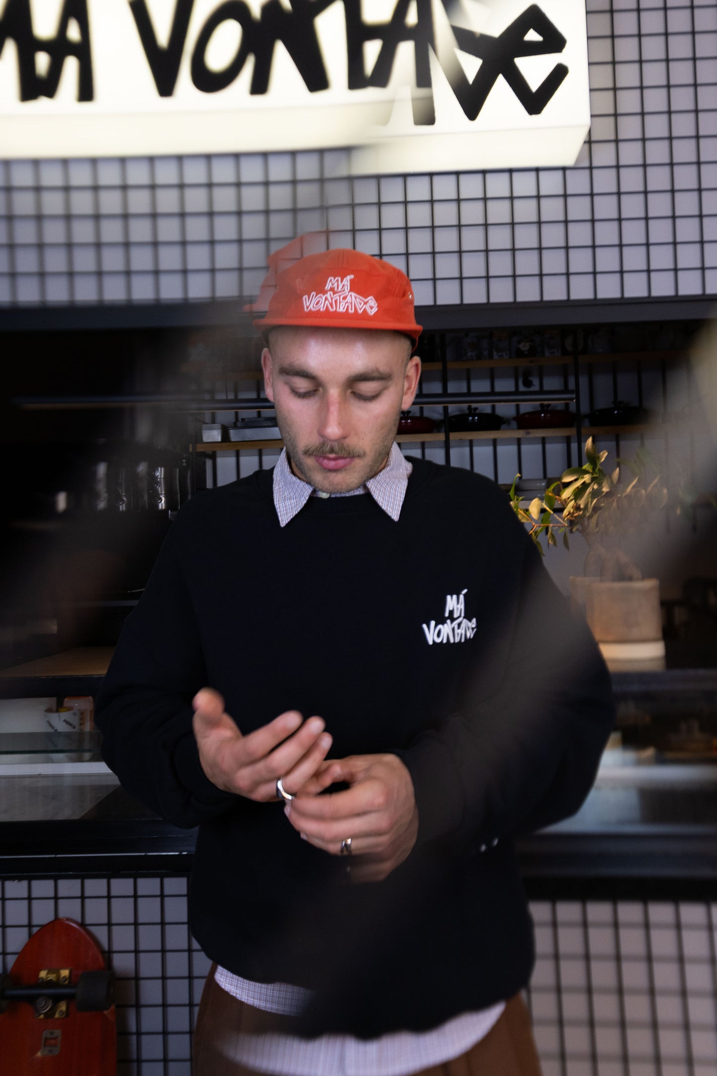 Má Vontade 5 Panel Cap Laranja