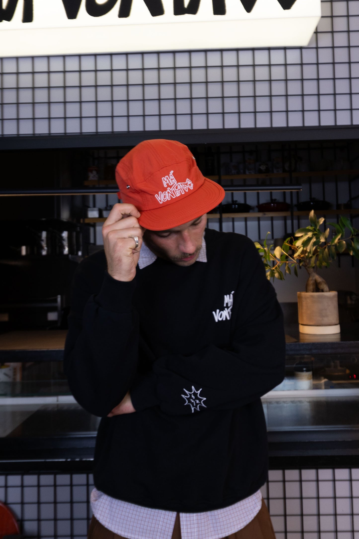 Má Vontade 5 Panel Cap Laranja