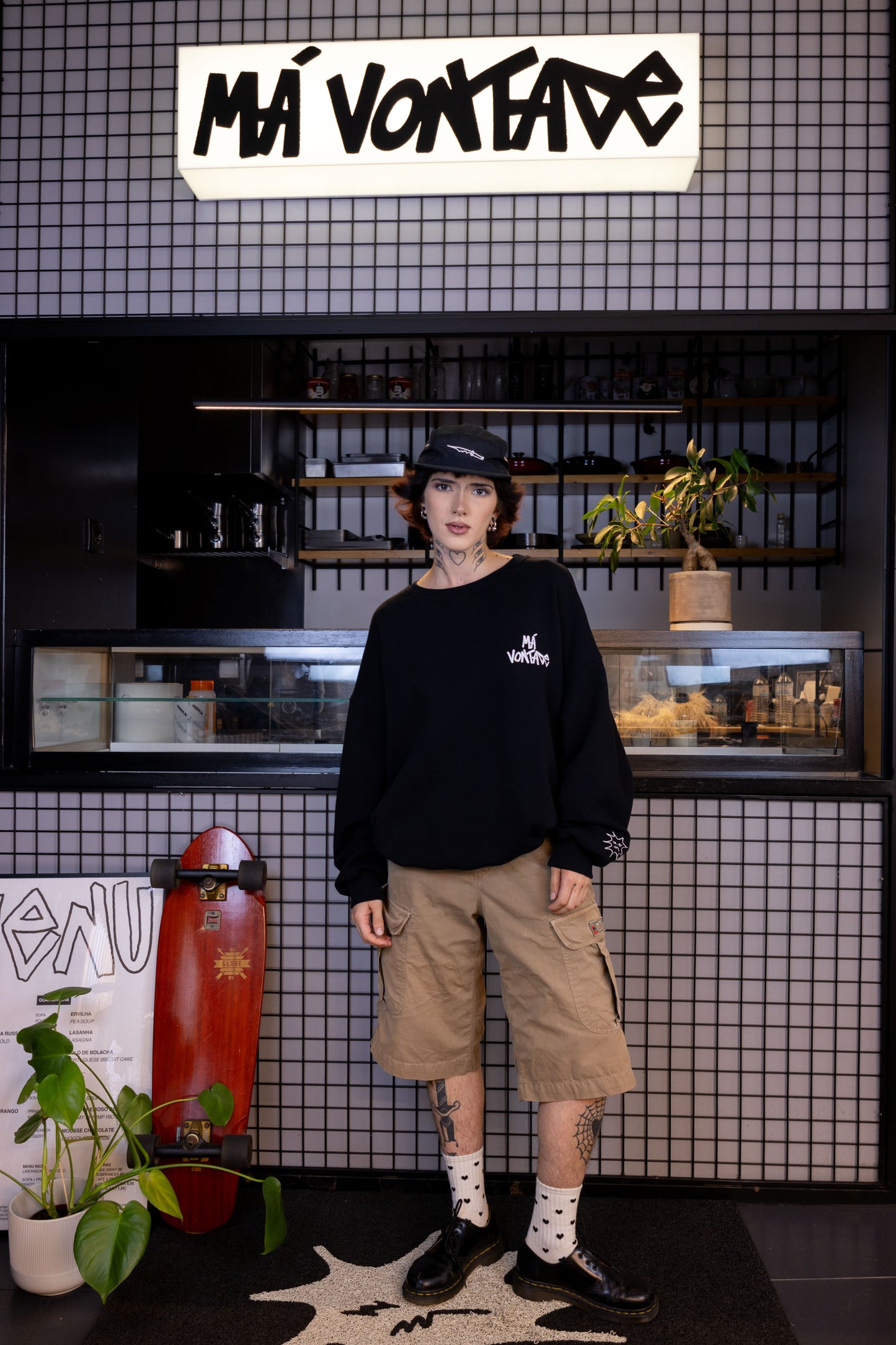 Má Vontade 5 Panel Cap Preto