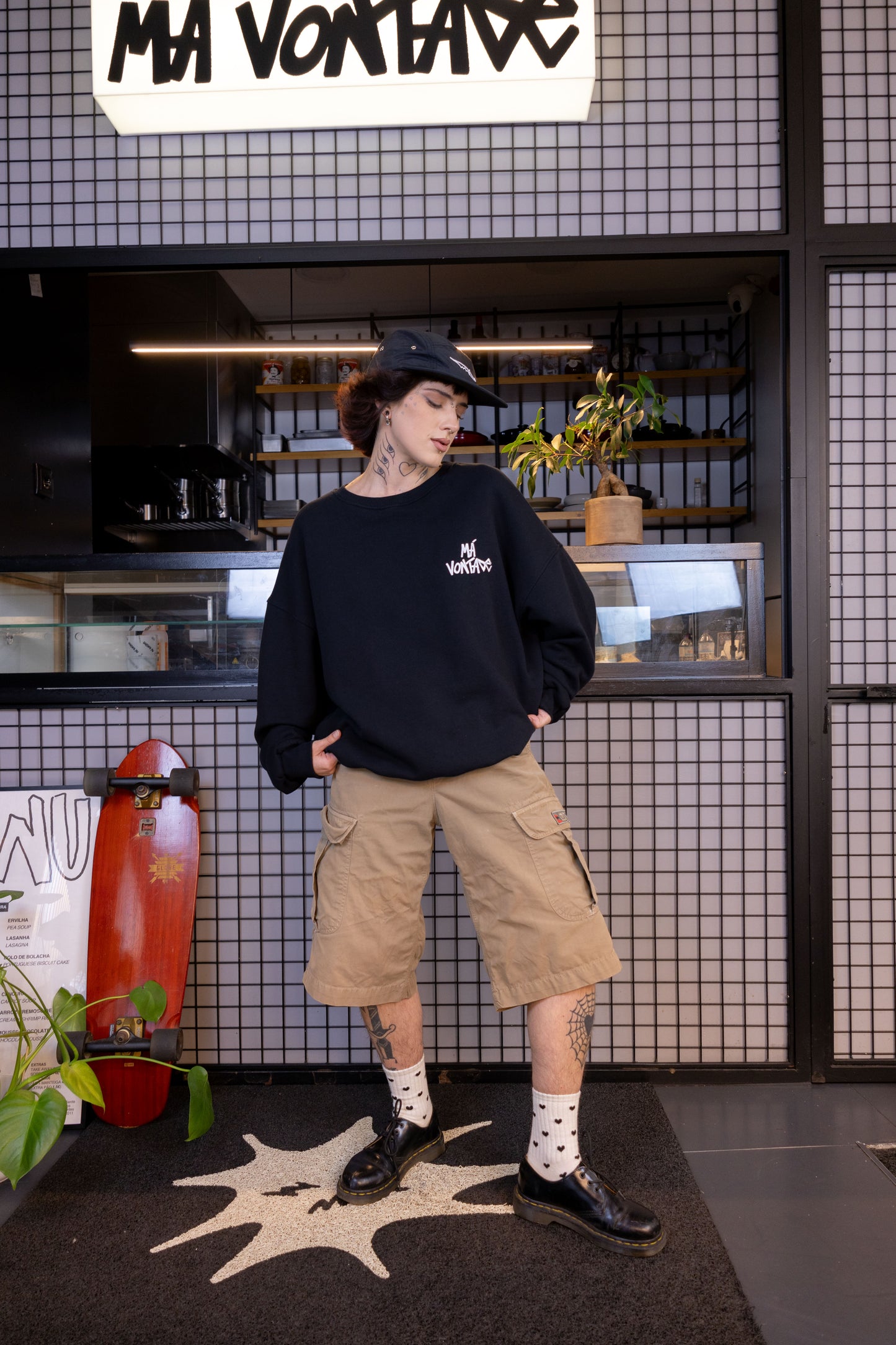 Má Vontade 5 Panel Cap Preto