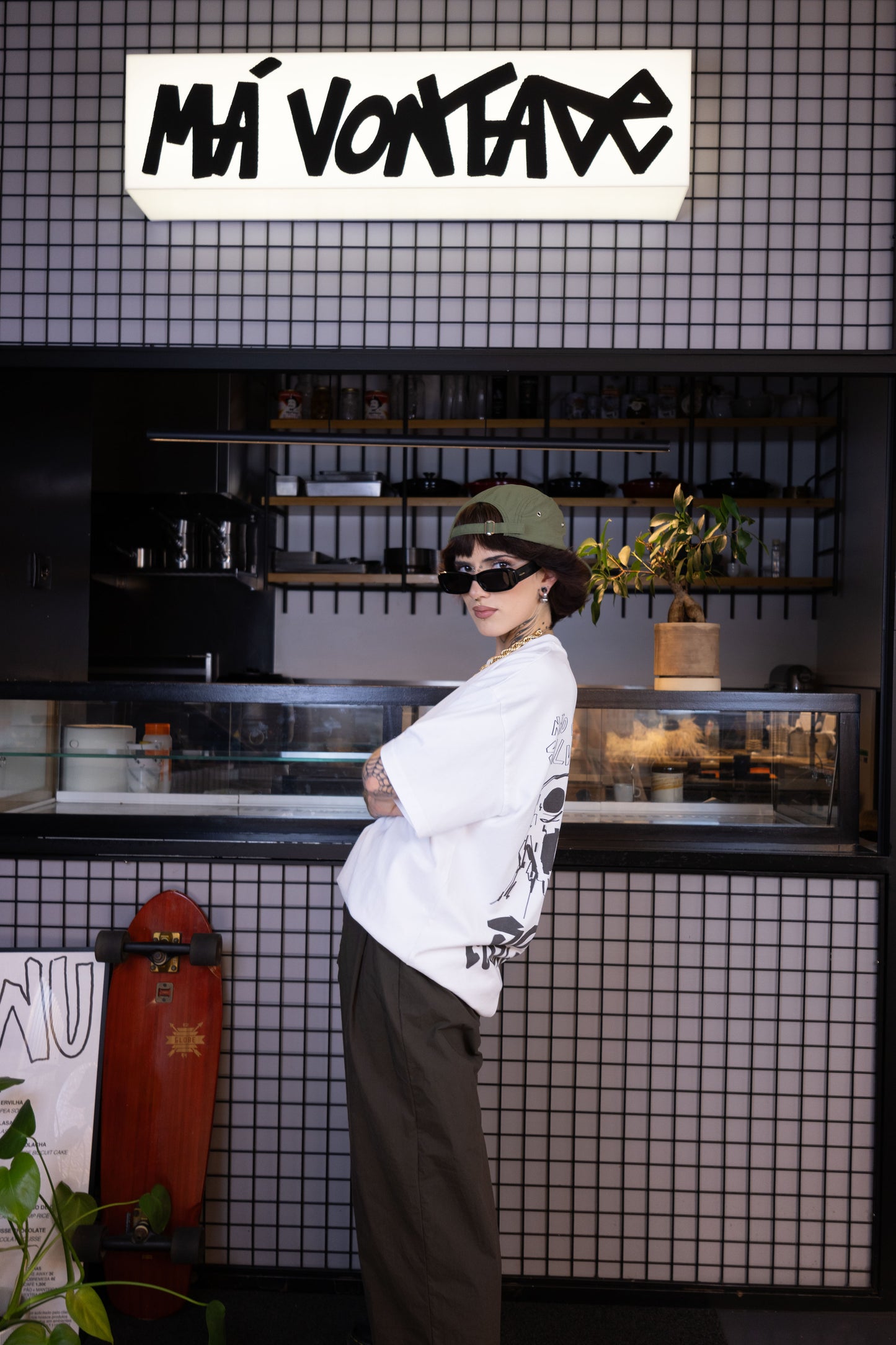 Má Vontade 5 Panel Cap Verde